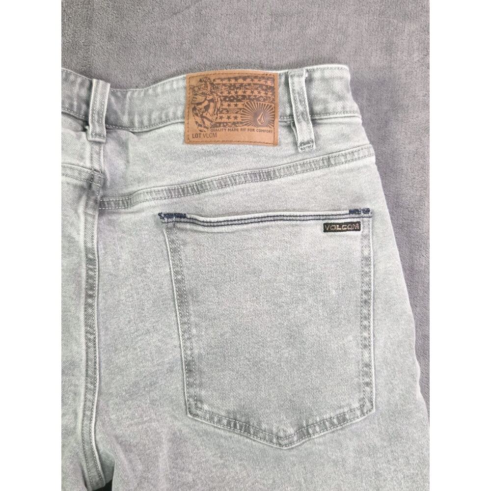 Volcom 2X4 Skinny Denim Jeans Mens Size 34 Gray Stretch Skate Street Wear C38-19 - Picture 10 of 11